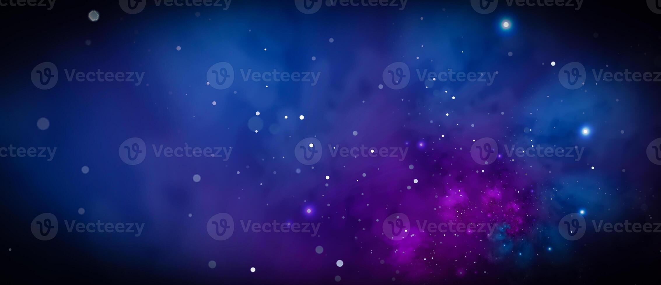 Deep outer space background with stars and nebula in blue, and purple photo