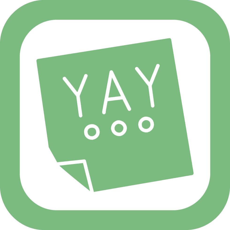 Yay Vector Icon
