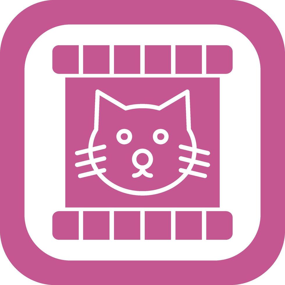 gato comida vector icono