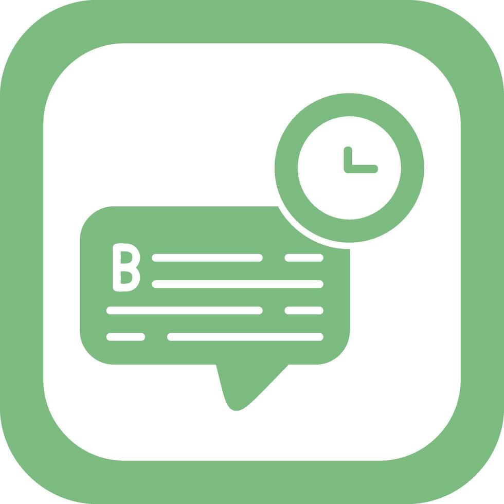 Chat Time Vector Icon