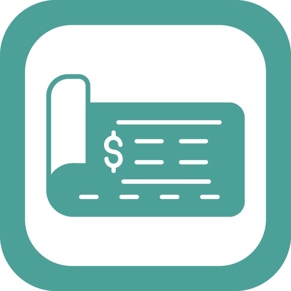 Bank Check Vector Icon