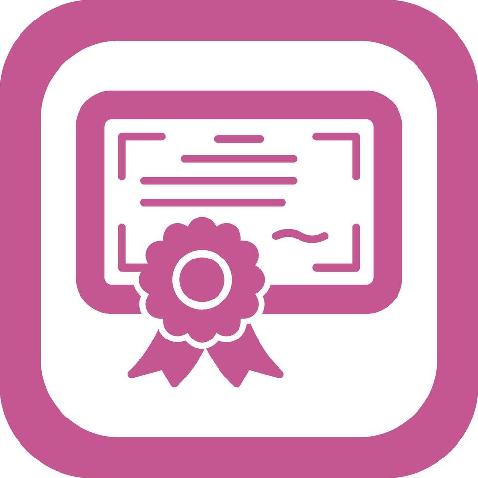 icono de vector de certificado