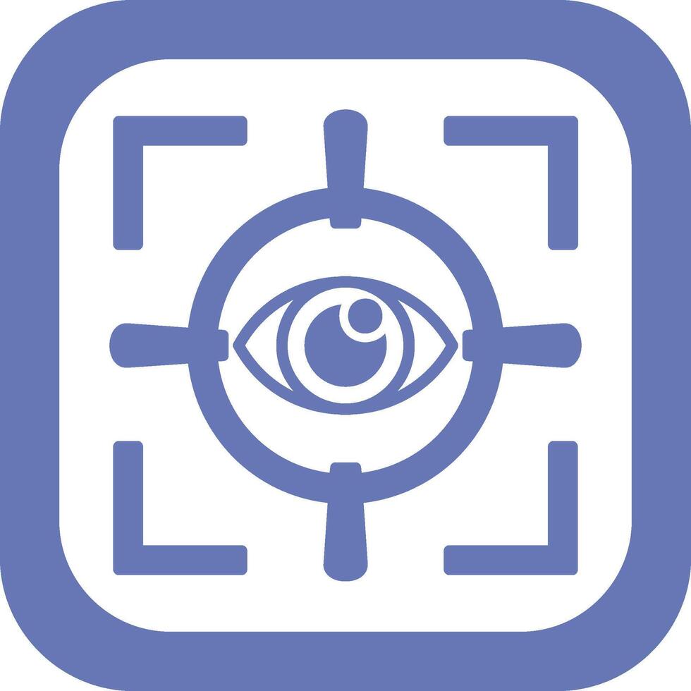 icono de vector de exploración ocular