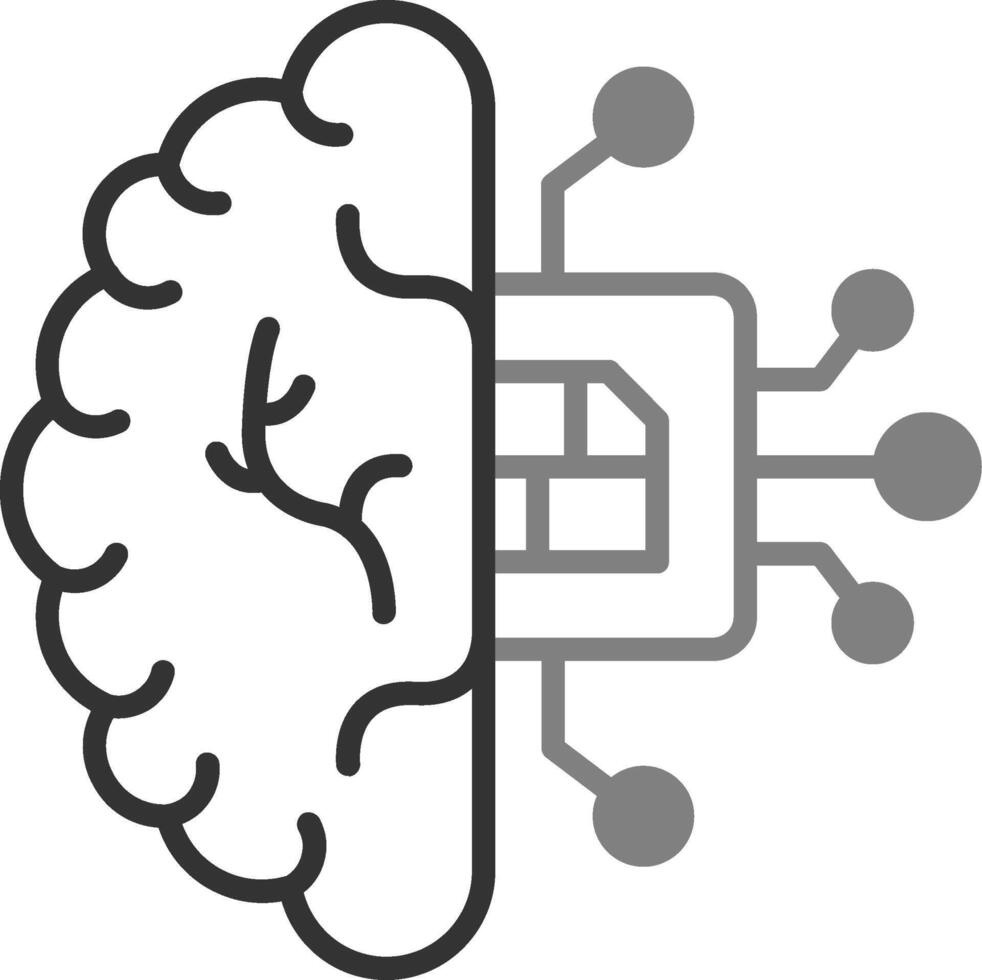 icono de vector de inteligencia artificial