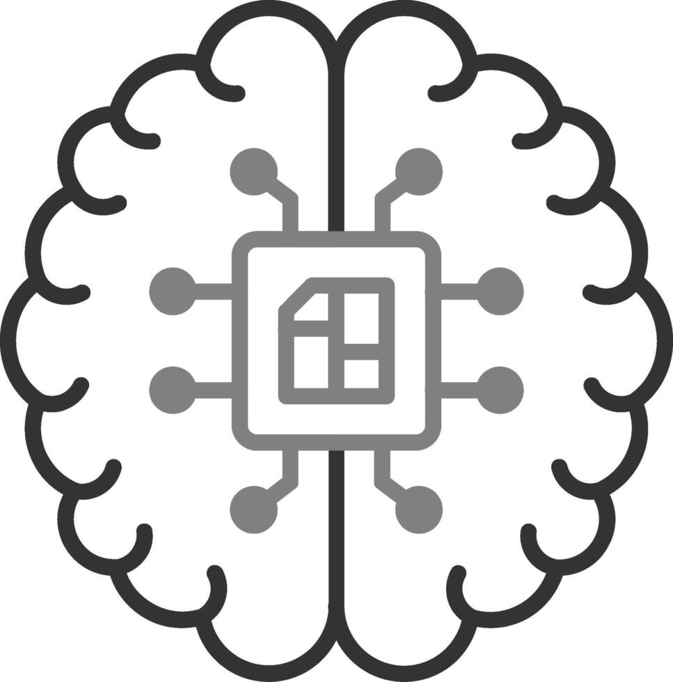 icono de vector de inteligencia artificial