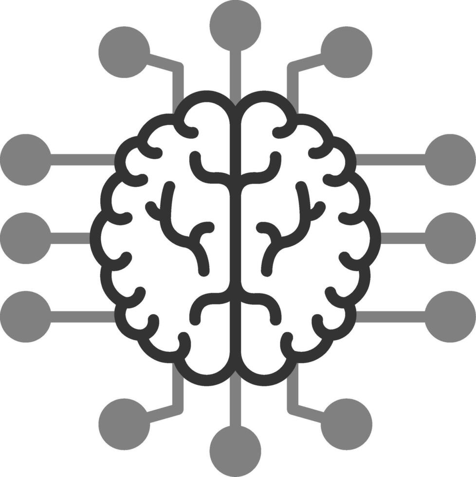 icono de vector de inteligencia artificial