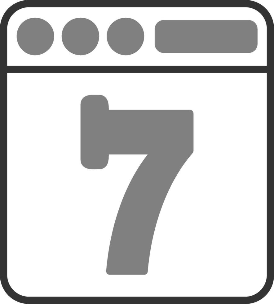 Seven Vector Icon