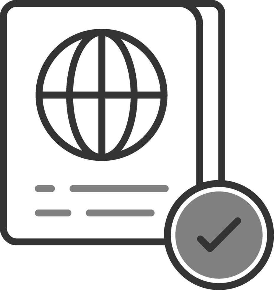 icono de vector de pasaporte