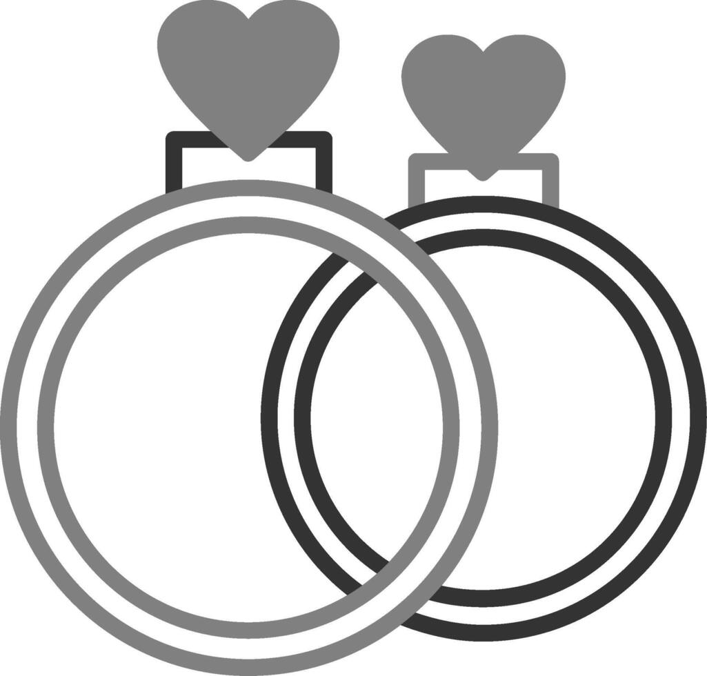 Wedding Rings Vector Icon