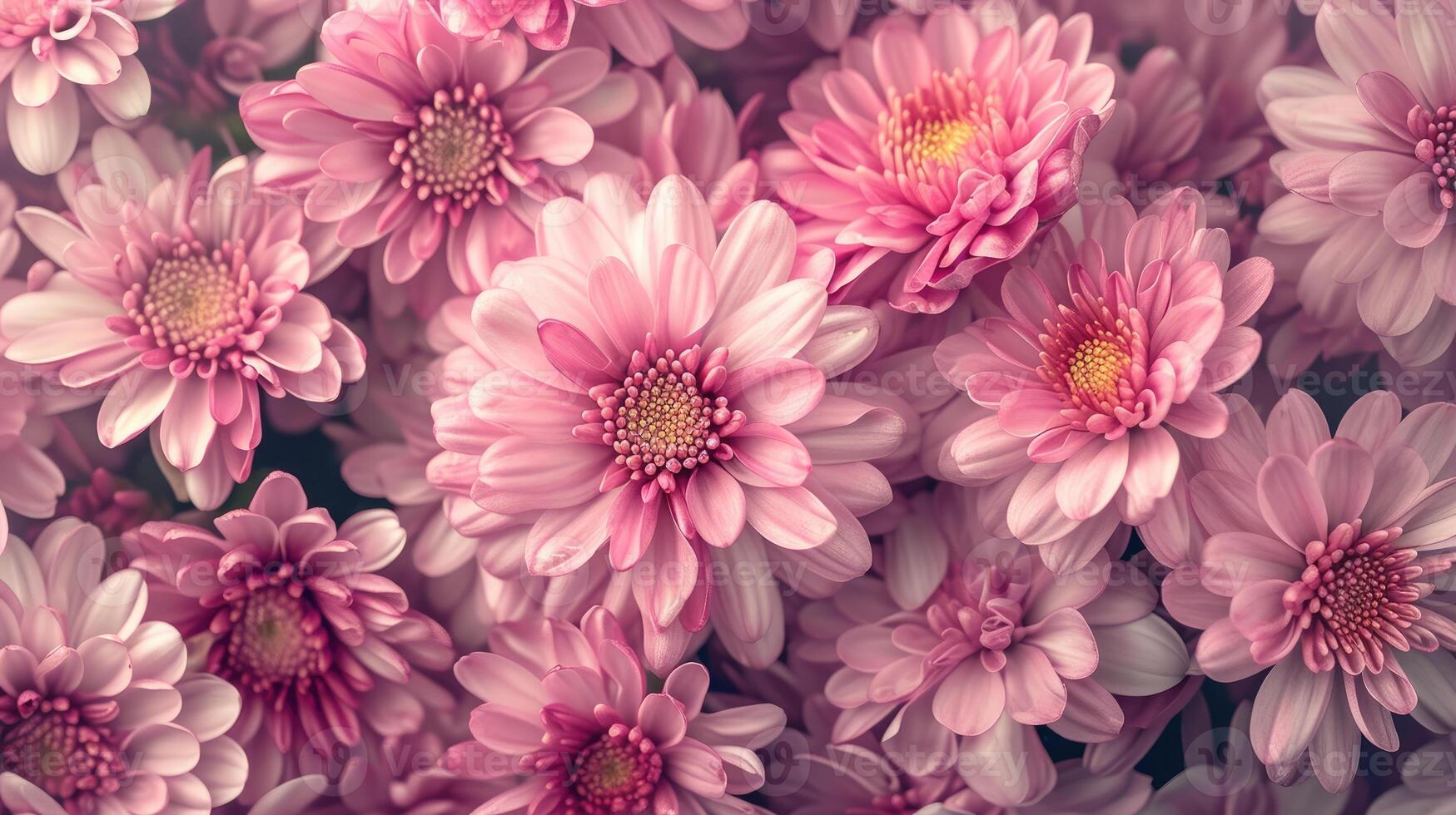 AI generated Soft Pink Chrysanthemum Serenity photo