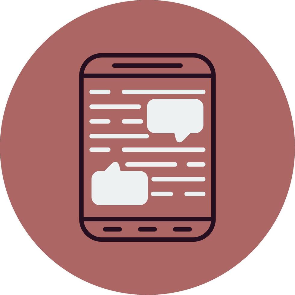 Mobile Chat Vector Icon