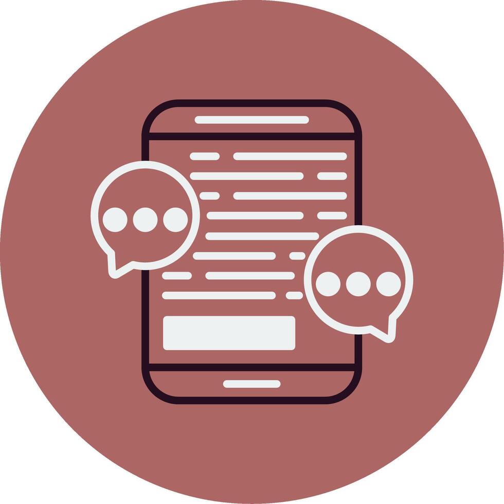 Mobile Chat Vector Icon