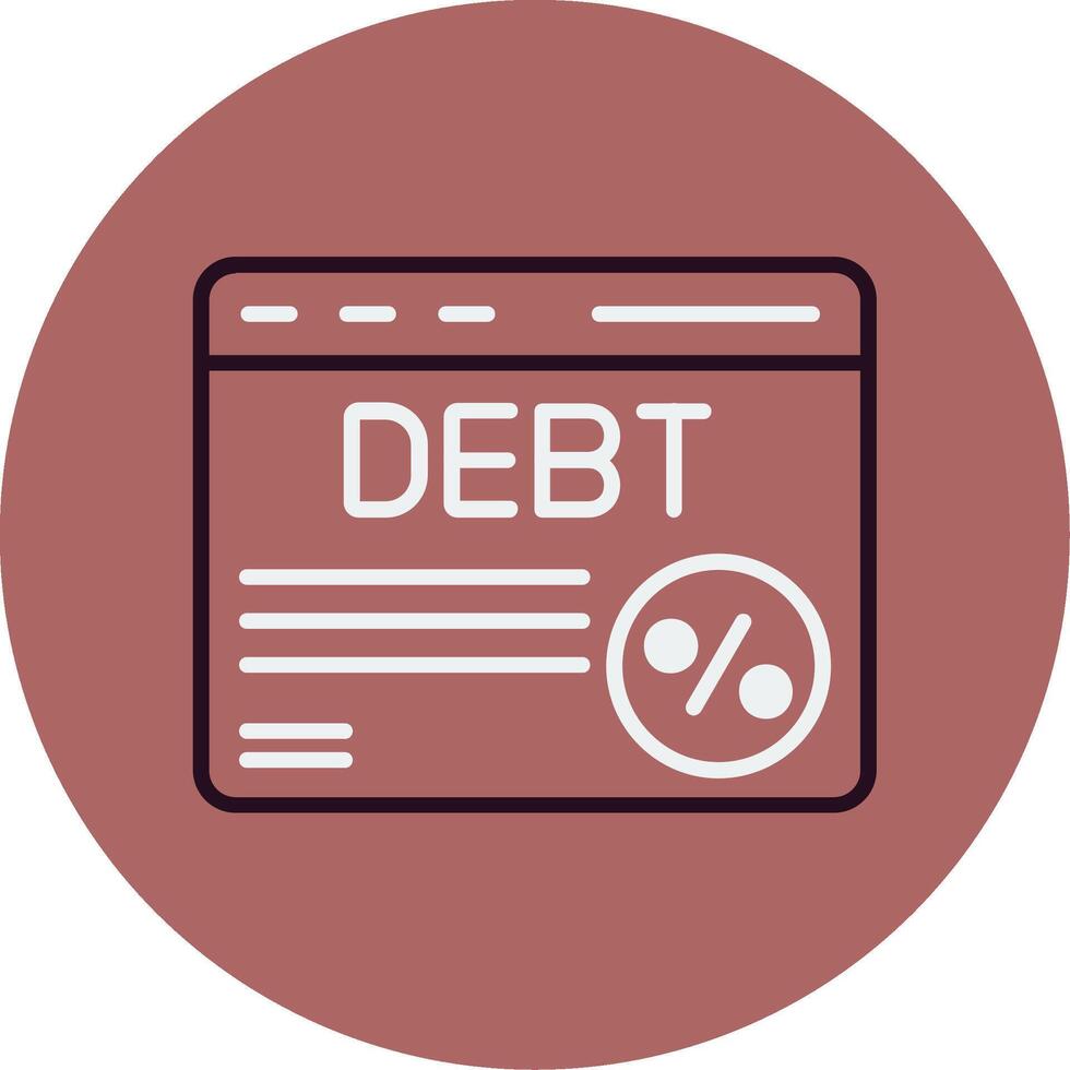 Debt Vector Icon