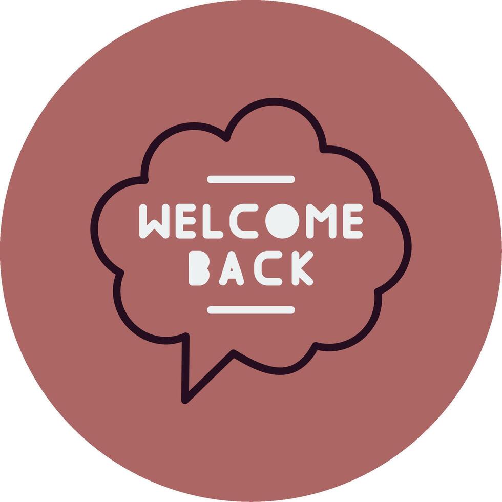 Welcome Back Vector Icon