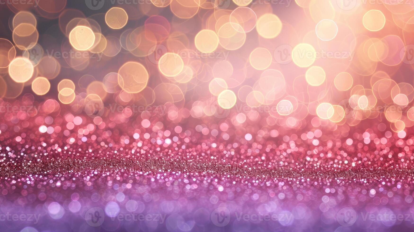 AI generated Glittering Bokeh Lights on Gradient Background photo