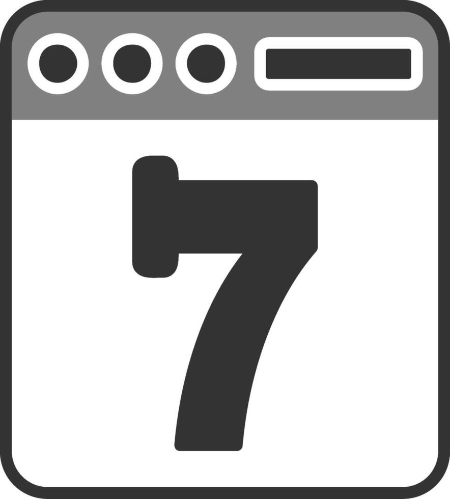 Seven Vector Icon