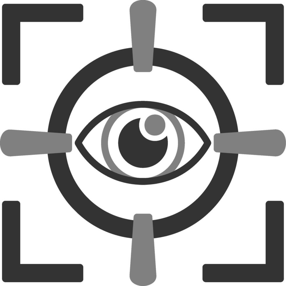 icono de vector de exploración ocular