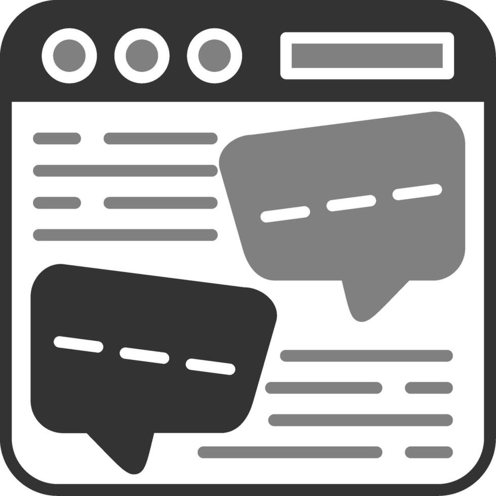 Browser Chat Vector Icon