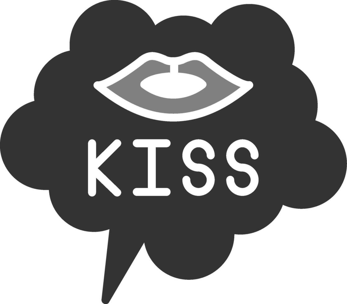 icono de vector de beso