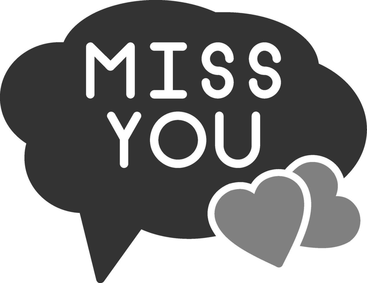 Miss You Vector Icon