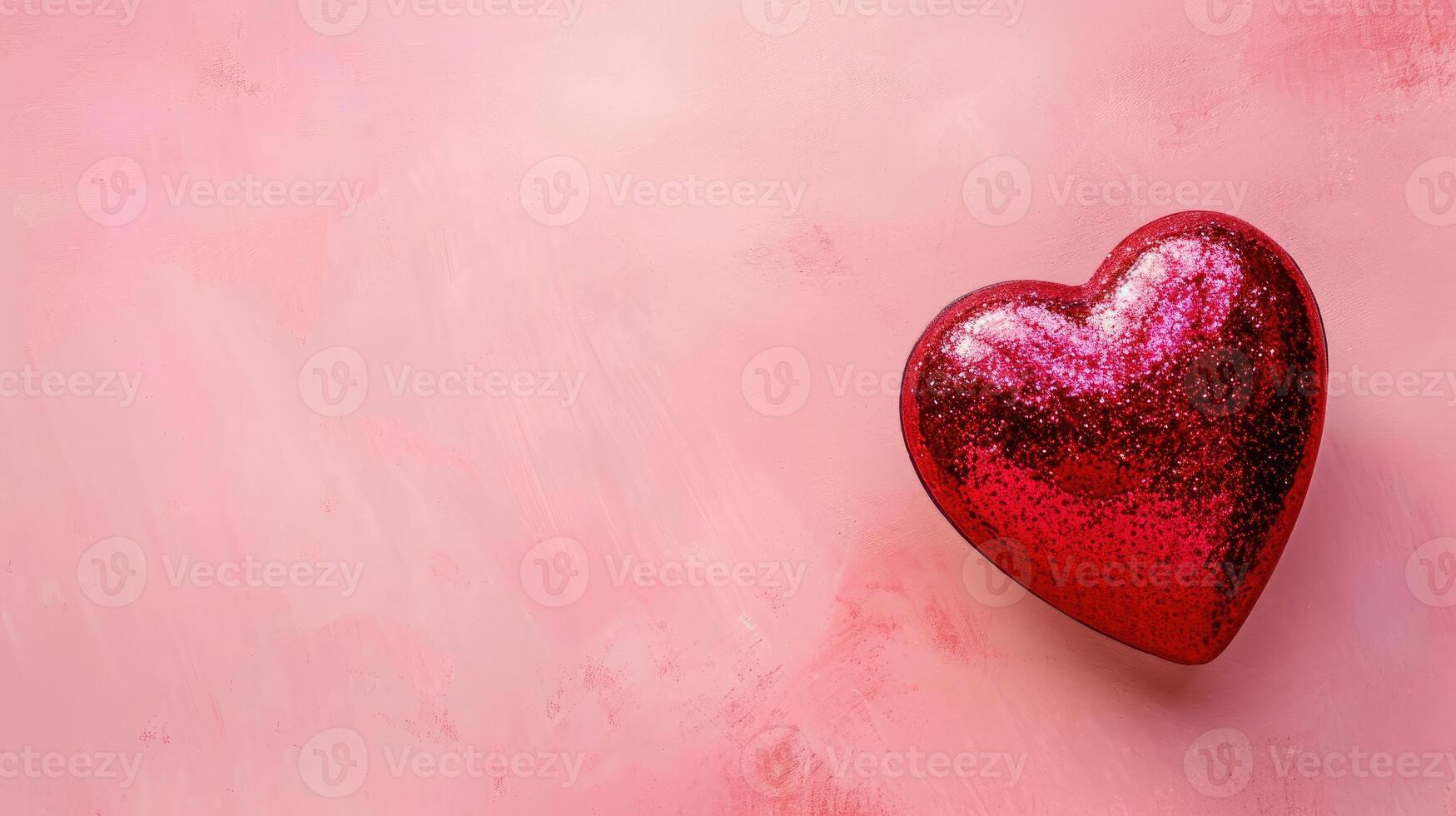 AI generated Glittering Affection Sparkling Red Heart photo