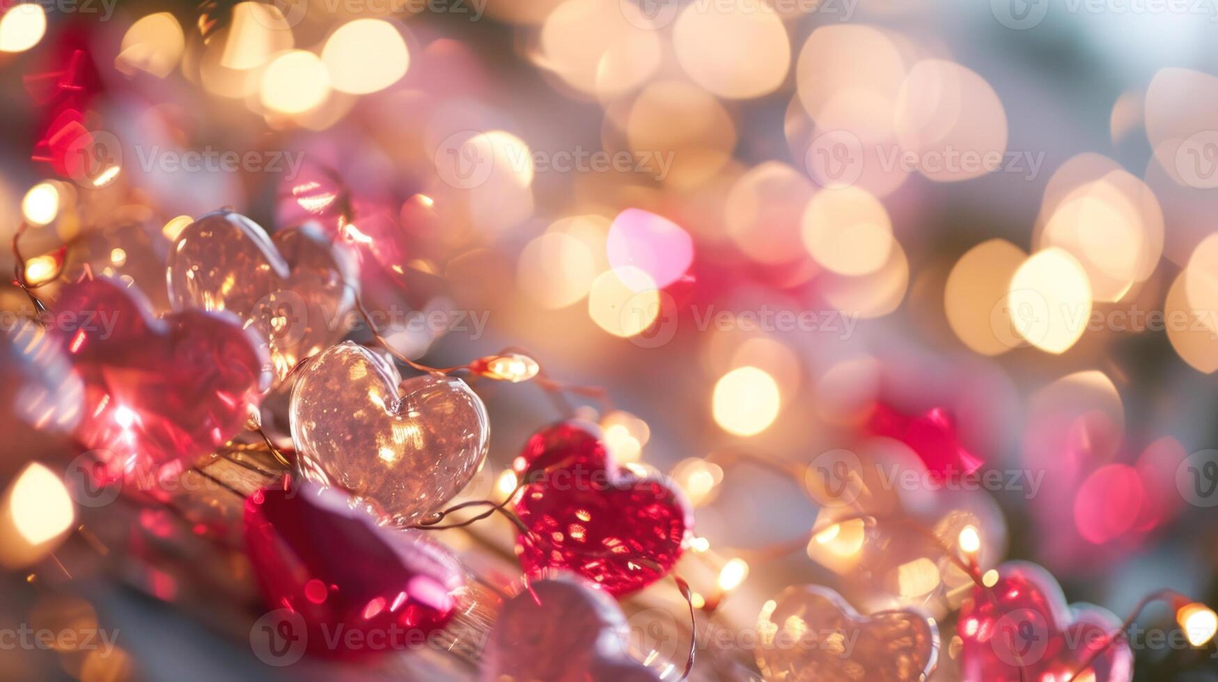 AI generated Glowing Affection A Symphony of Heart Lights photo