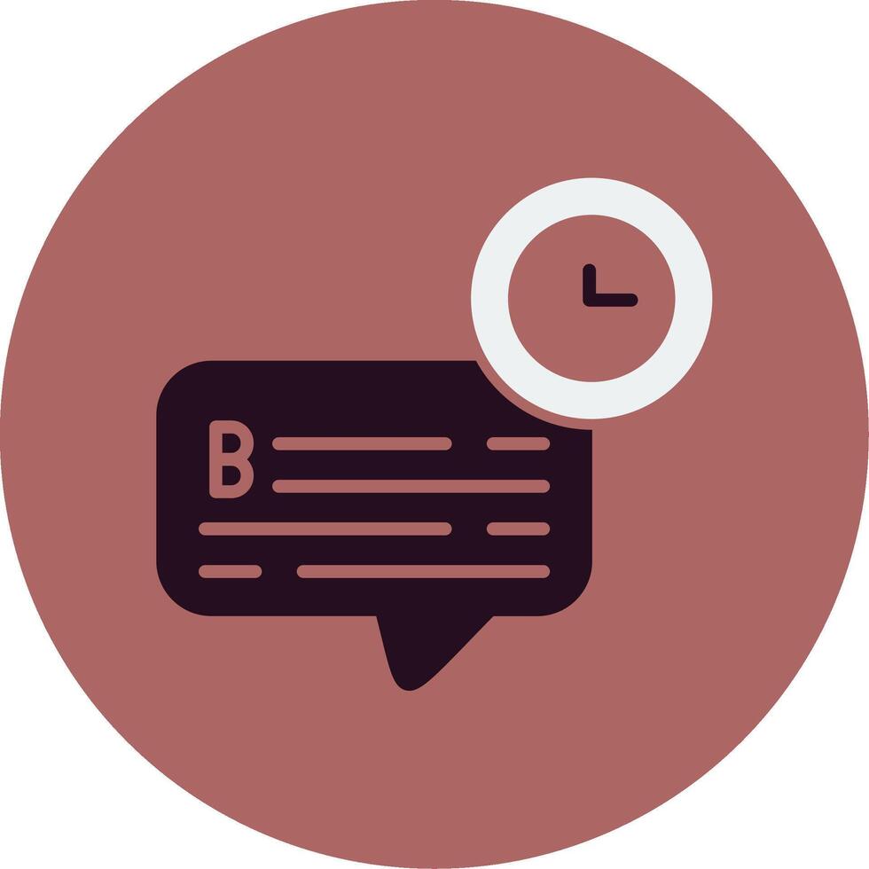 Chat Time Vector Icon