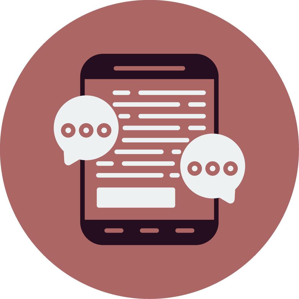 Mobile Chat Vector Icon