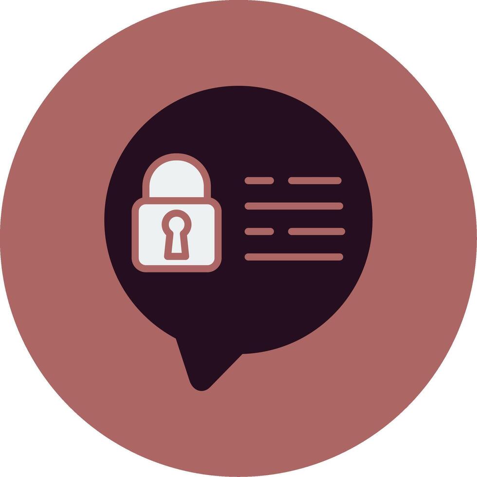 Chat Lock Vector Icon