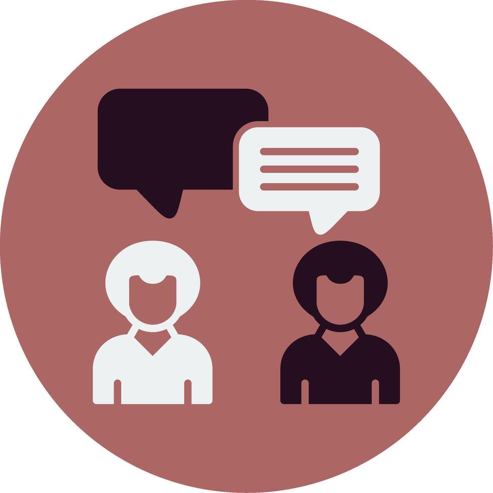 Couple Chat Vector Icon