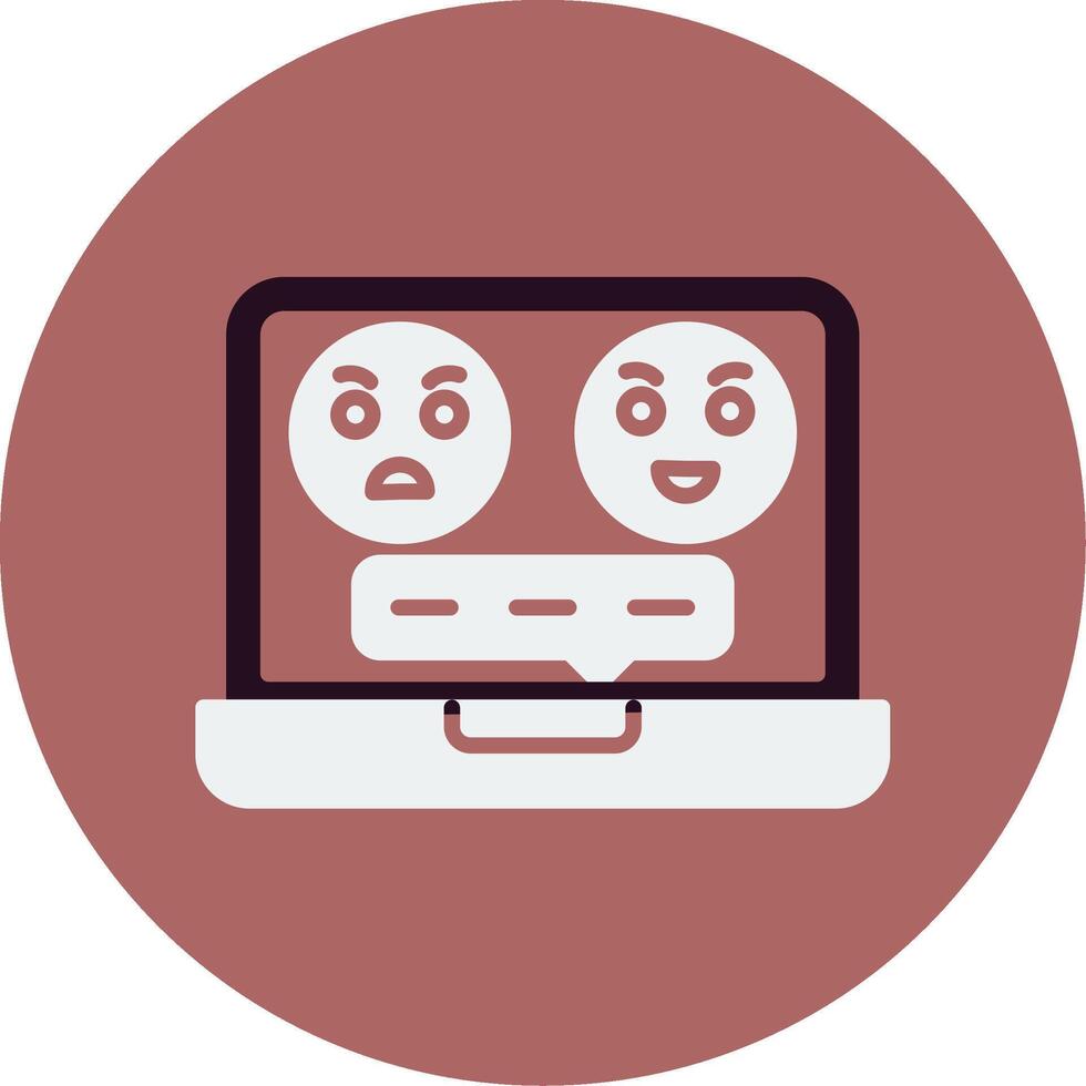 Laptop Chat Vector Icon