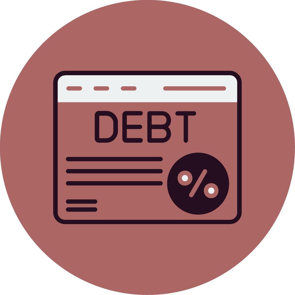 Debt Vector Icon