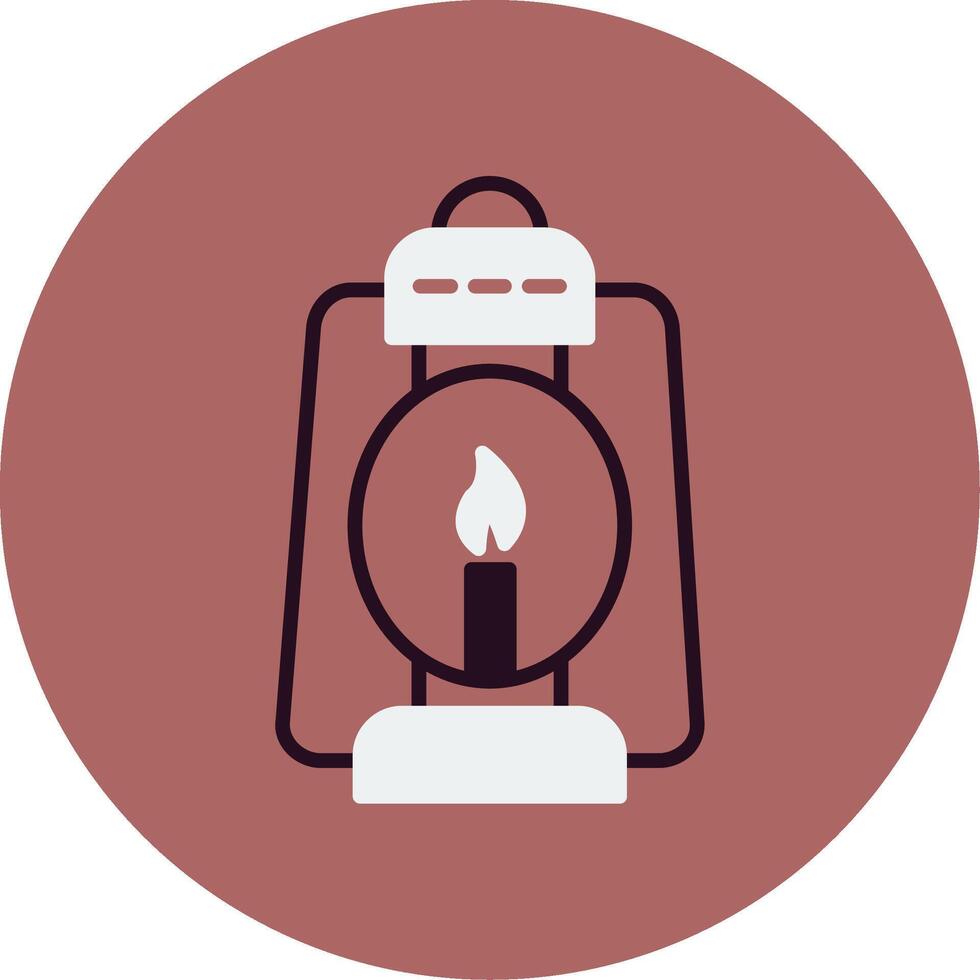 Oil Lamp Vector Icon