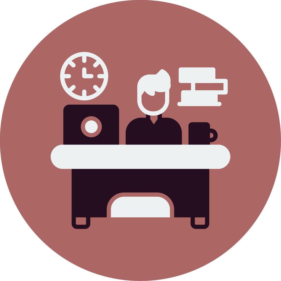 Workaholic Vector Icon