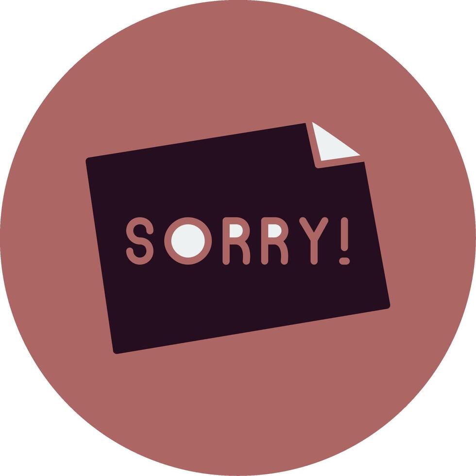 Sorry Vector Icon