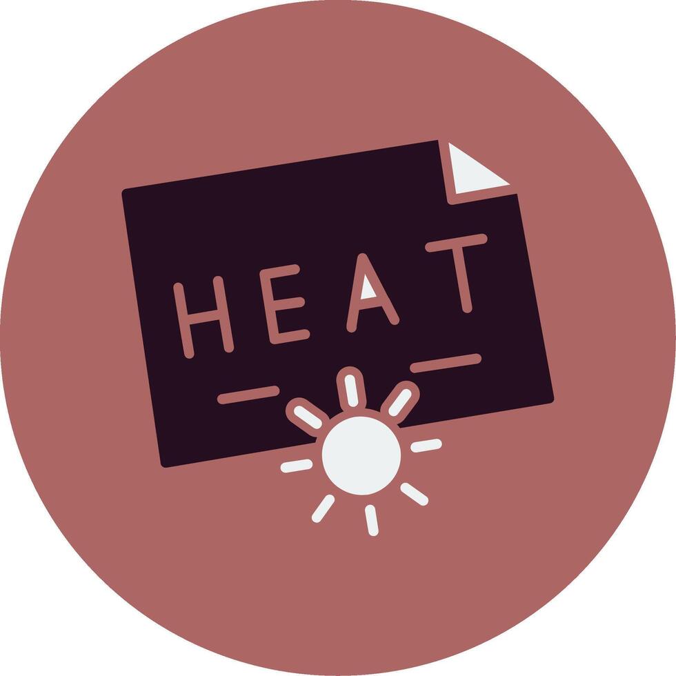 icono de vector de calor