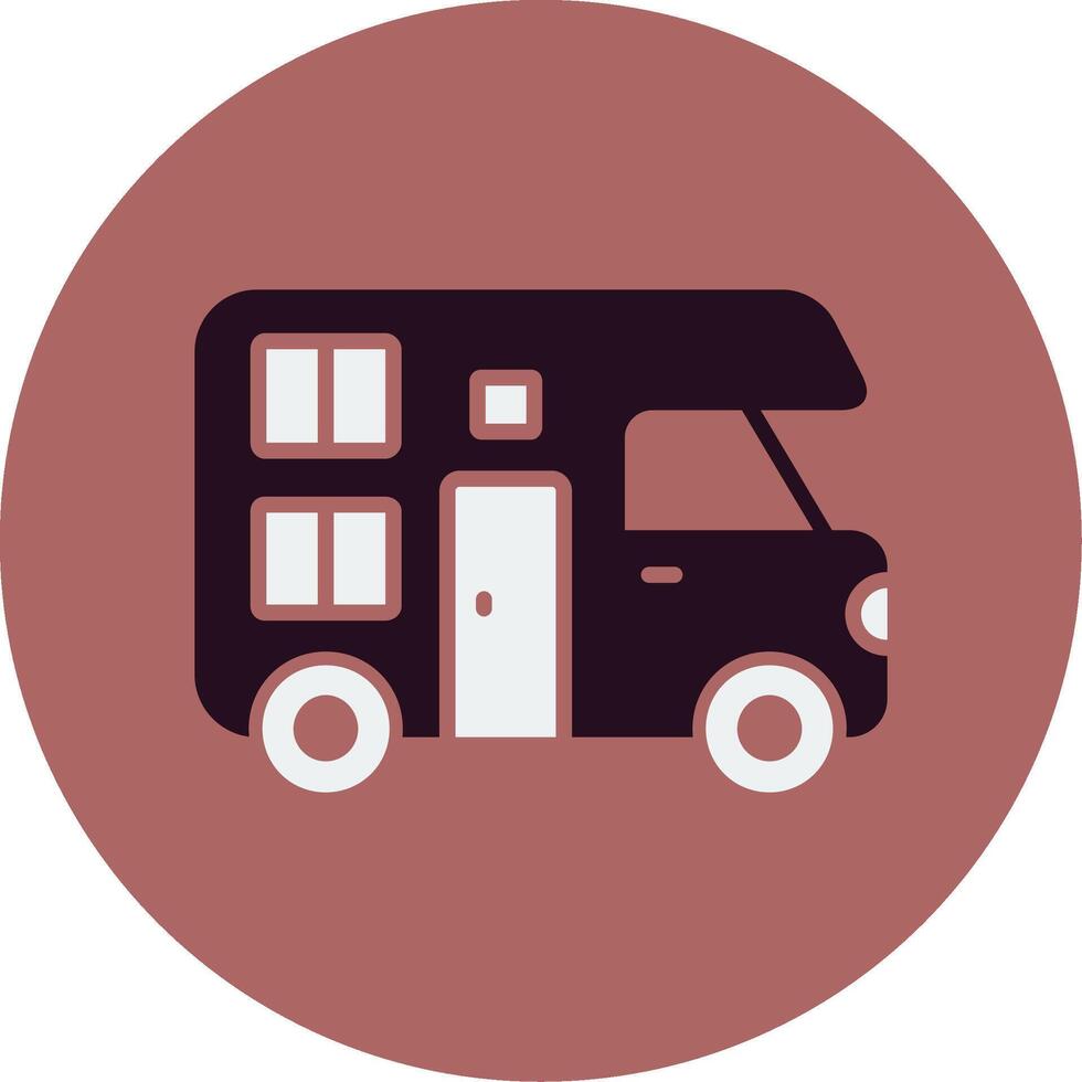 Camper Van Vector Icon