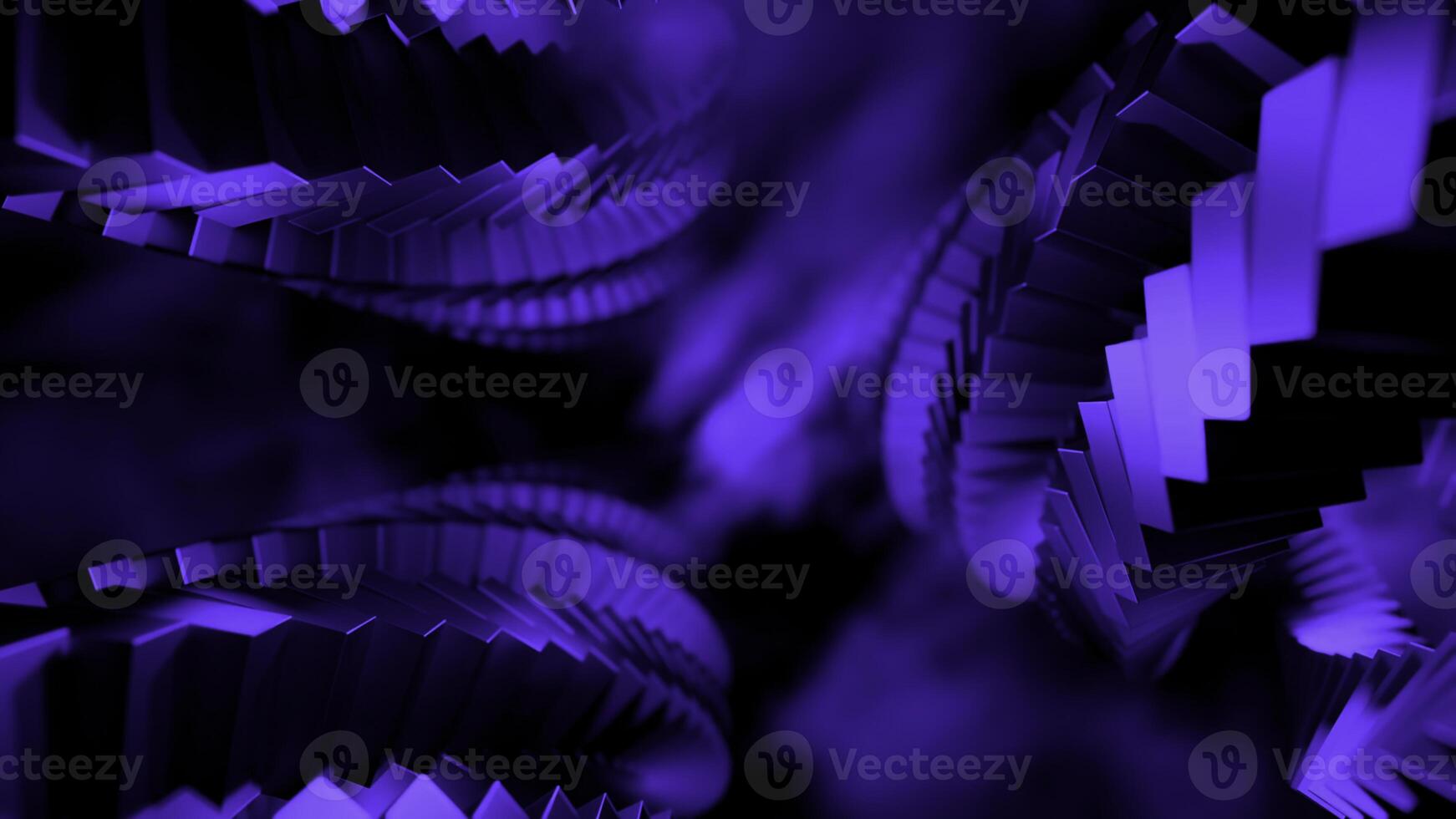 Blue bright background. Design. Large springs of a bright purple shade made in cartoon animation and smoke inside. photo