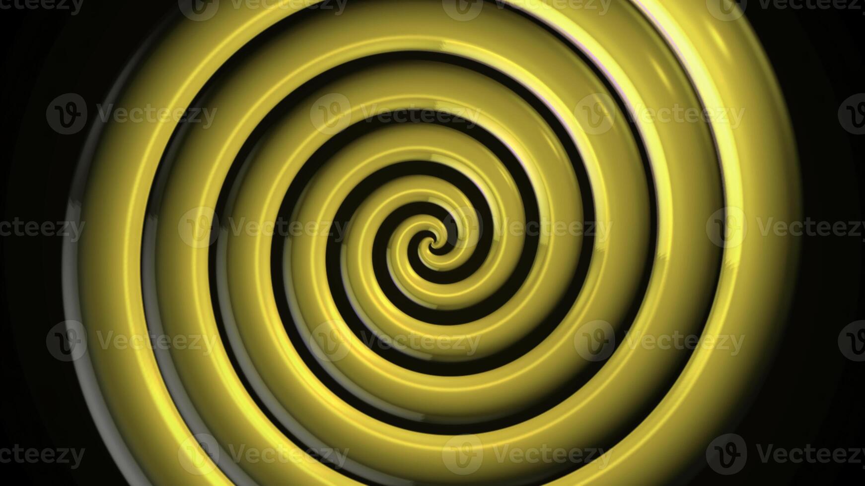 Abstract animation of 3d glossy and sleek colorful spiral twisting on the black background. Animation. Simple geometrical composition. photo