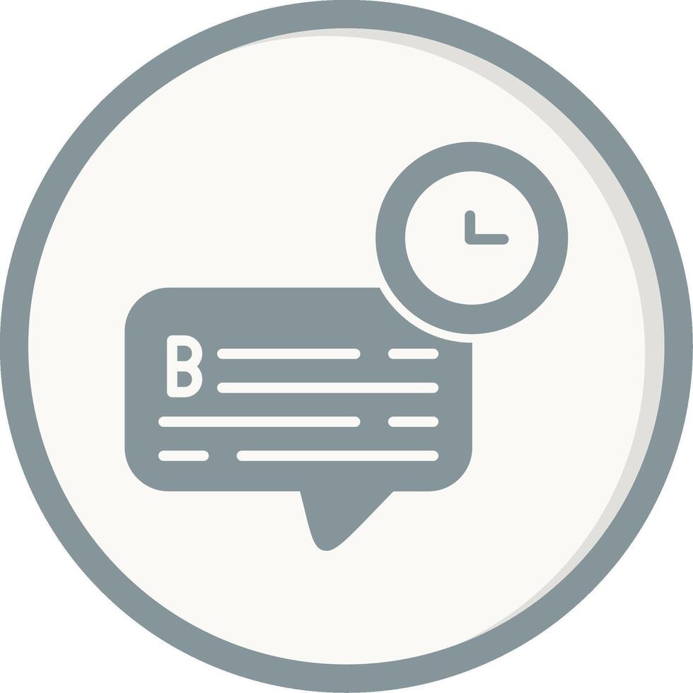 Chat Time Vector Icon