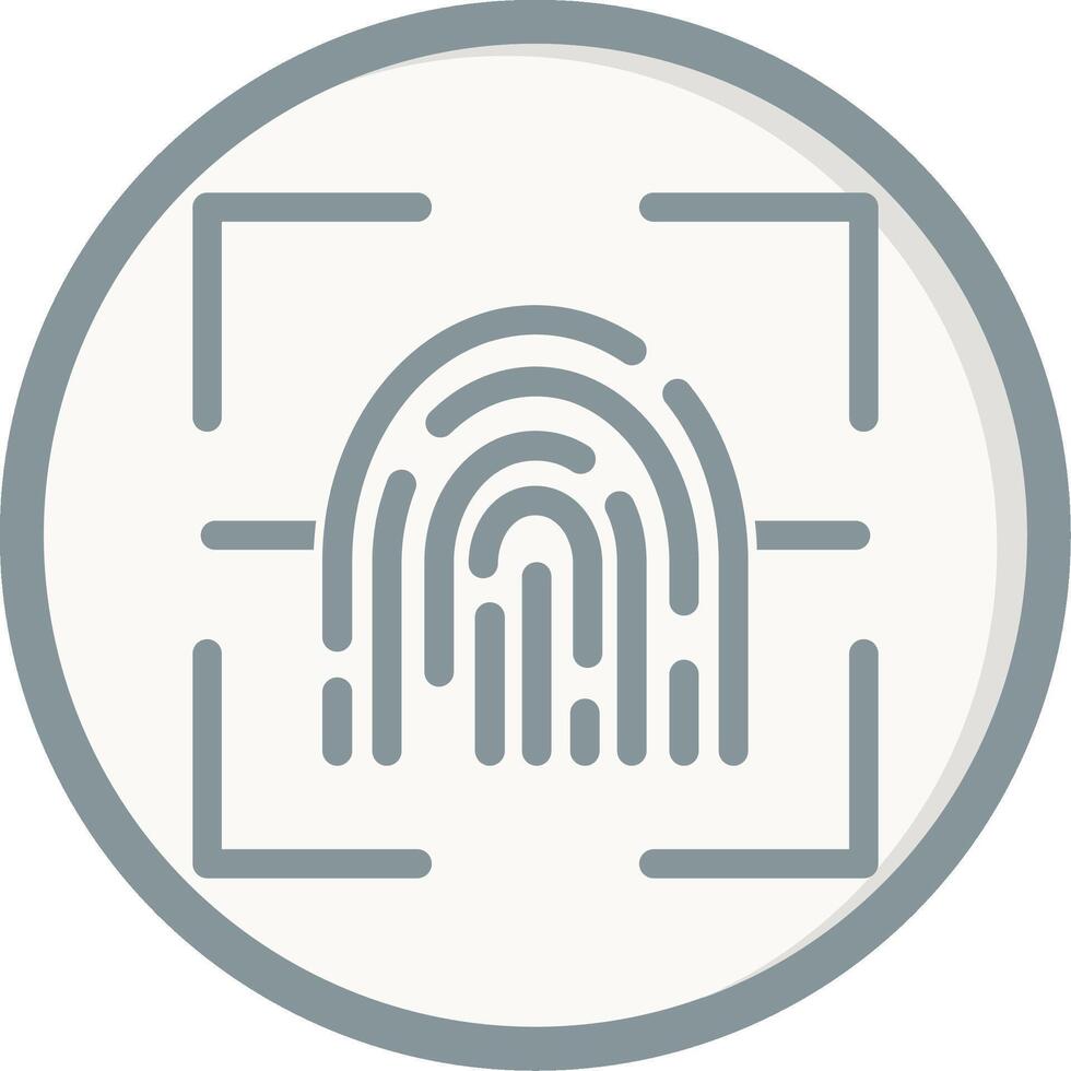 Fingerprint Scanner Vector Icon