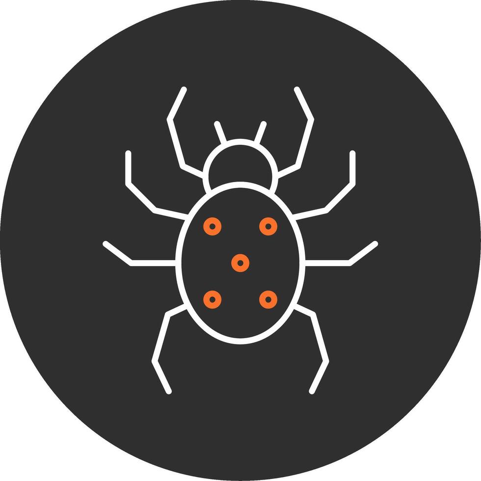 Spider Blue Filled Icon vector