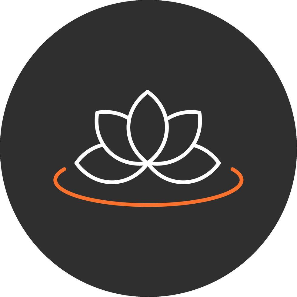 Lotus Blue Filled Icon vector