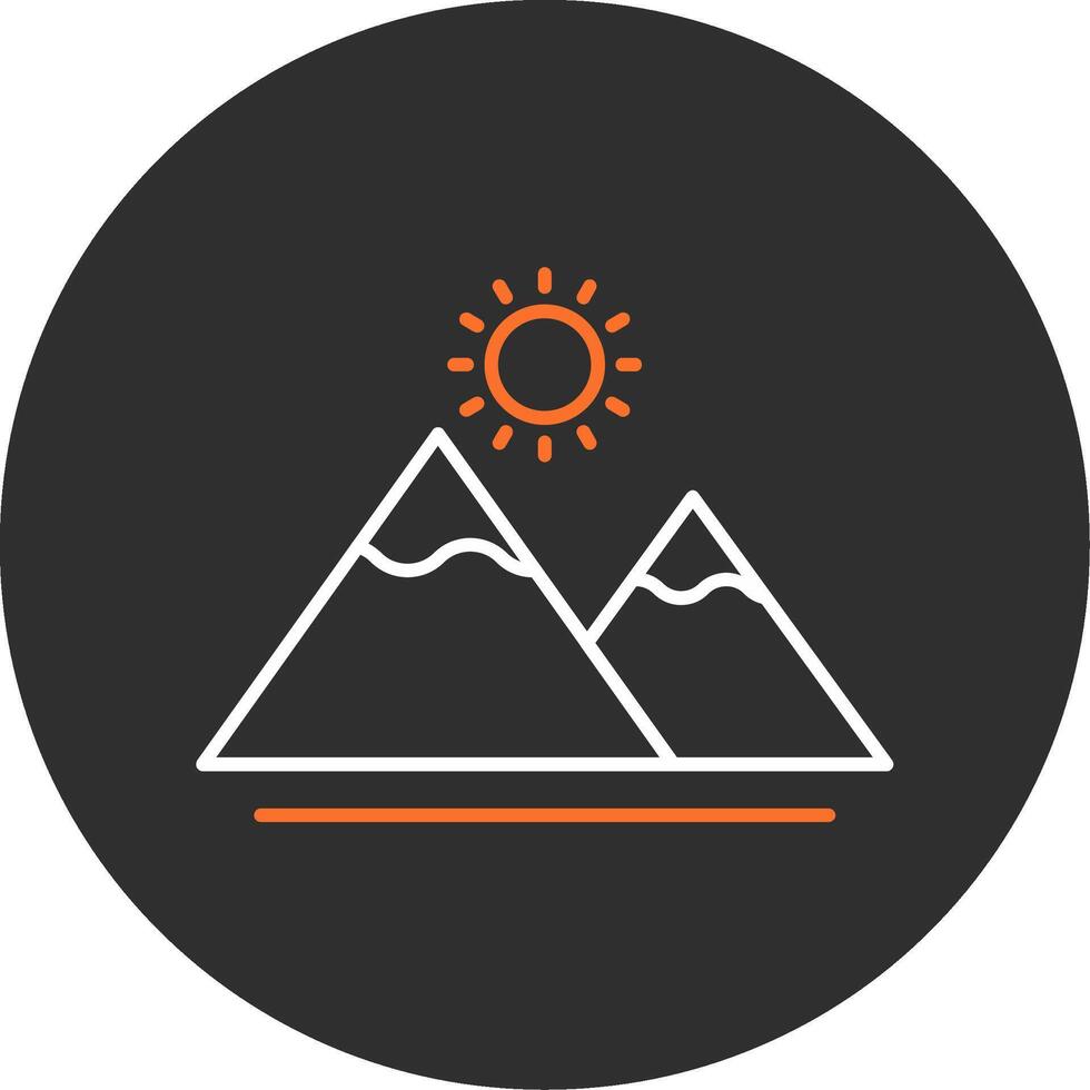 Mountain Blue Filled Icon vector