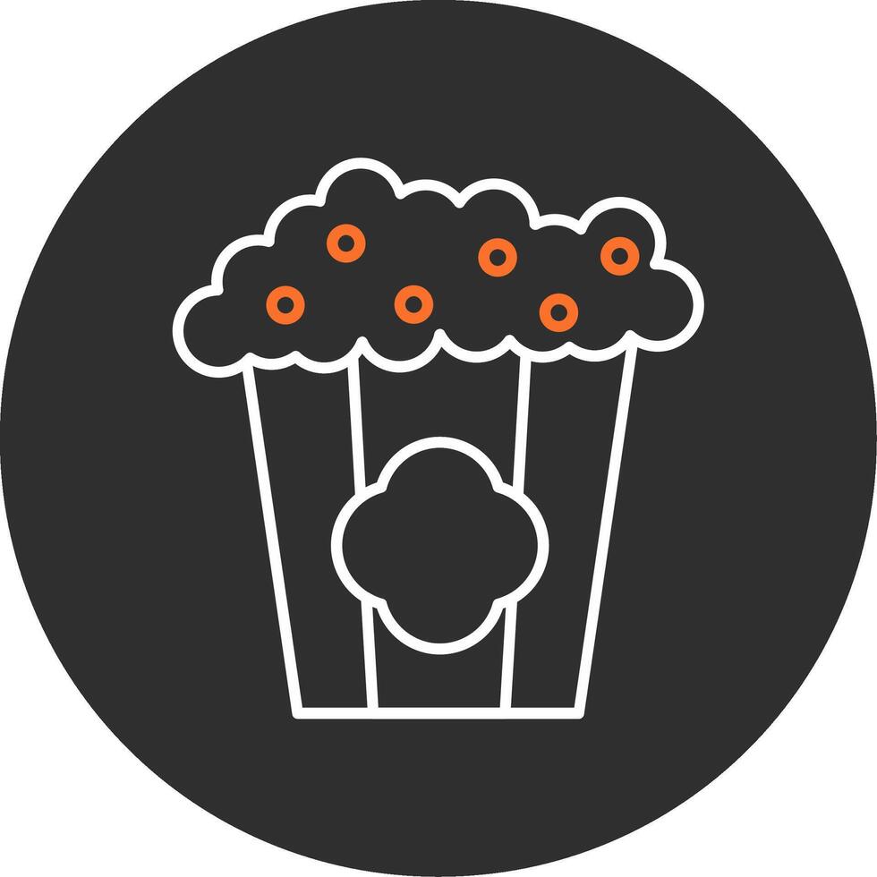 Popcorn Blue Filled Icon vector