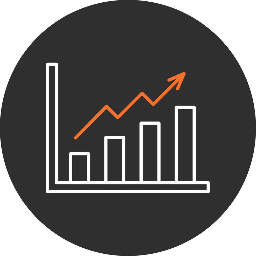 Growth Graph Blue Filled Icon vector