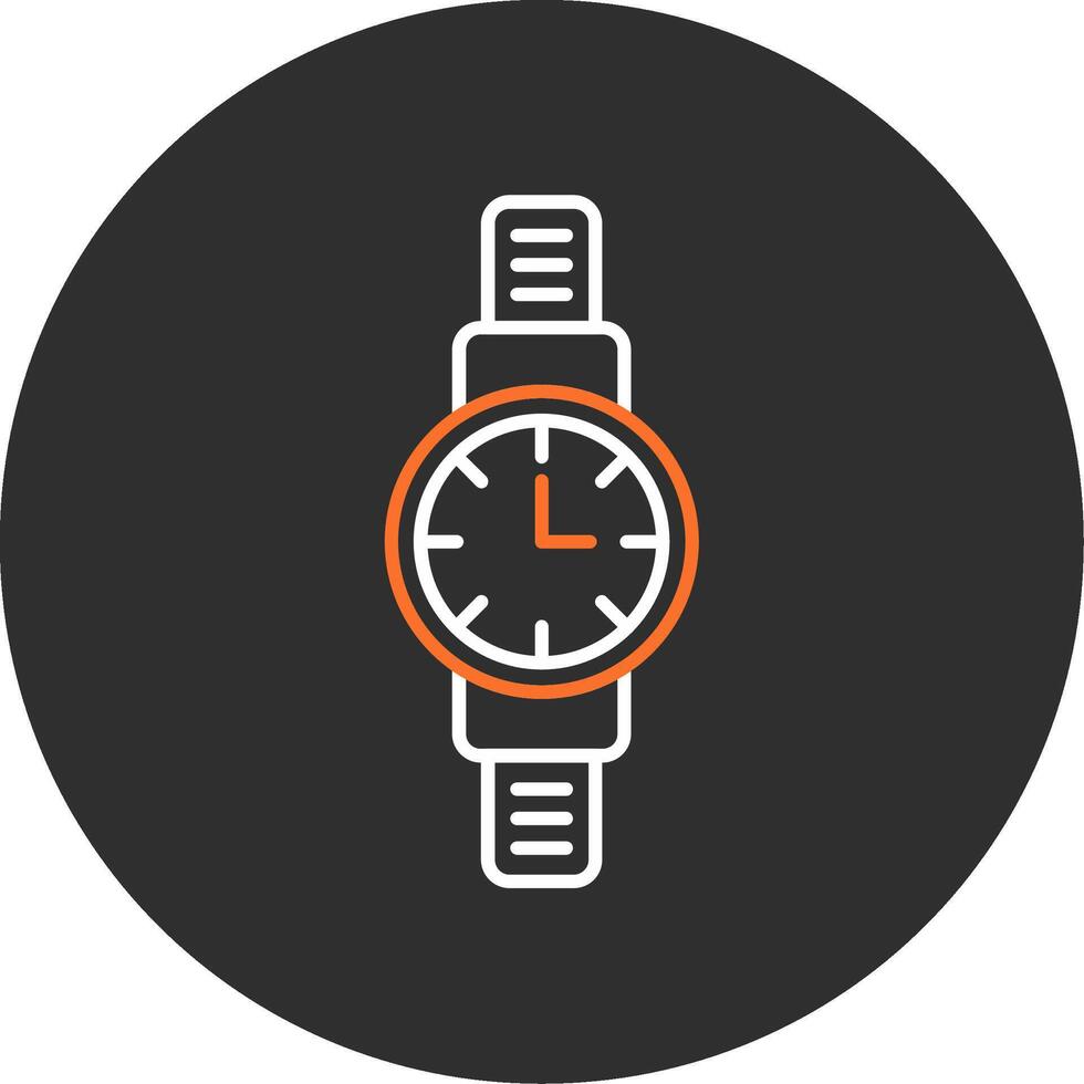 reloj de pulsera azul lleno icono vector