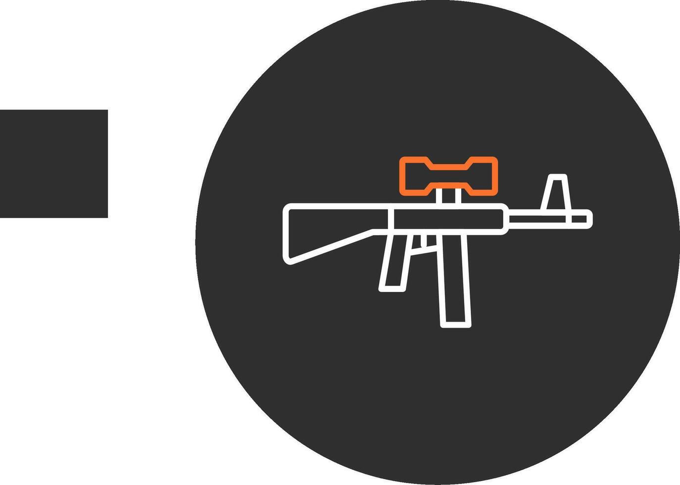 Assault Rifle Blue Filled Icon vector