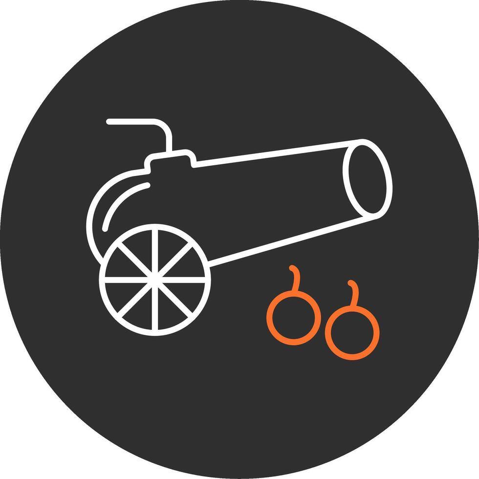 Cannon Blue Filled Icon vector