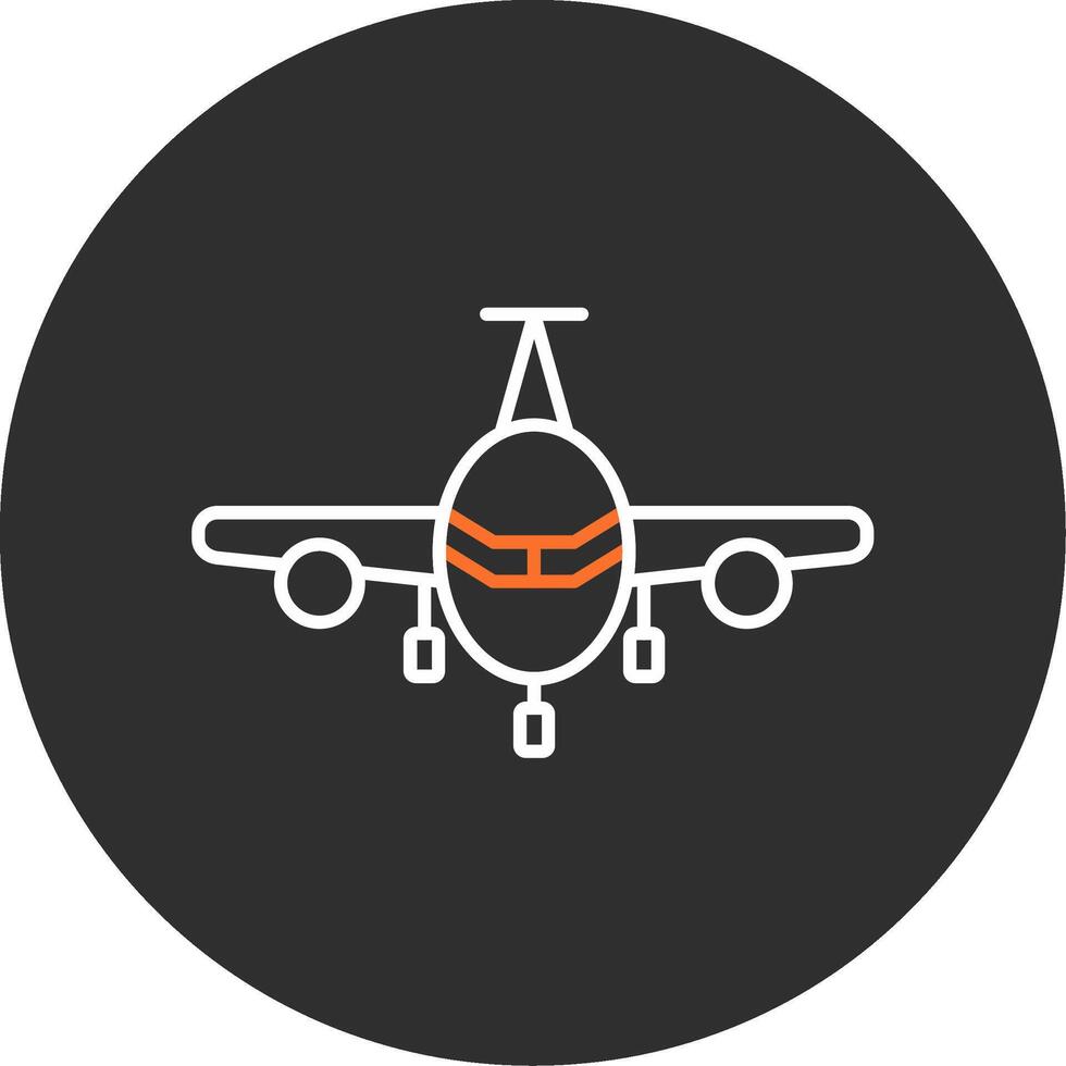 Airplane Blue Filled Icon vector